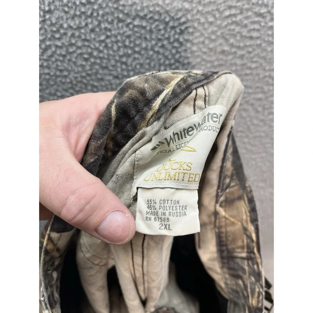 Vintage Ducks Unlimited Pants Mens 2XL XXL Camo Cargo Whitewater Advantage Max 4